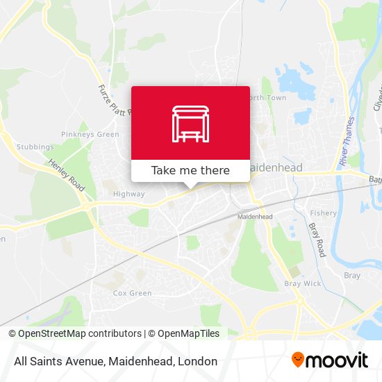 All Saints Avenue, Maidenhead map