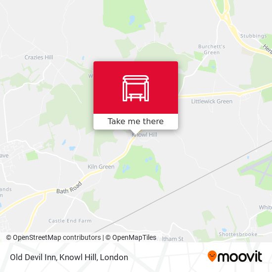 Old Devil Inn, Knowl Hill map
