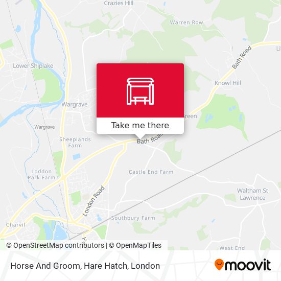 Horse And Groom, Hare Hatch map