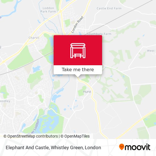 Elephant And Castle, Whistley Green map