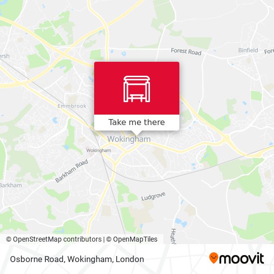 Osborne Road, Wokingham map