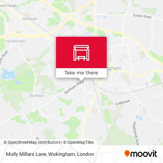Molly Millars Lane, Wokingham map