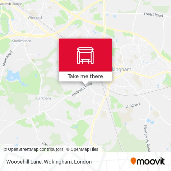 Woosehill Lane, Wokingham map