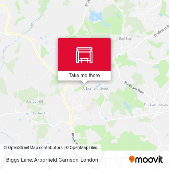 Biggs Lane, Arborfield Garrison map