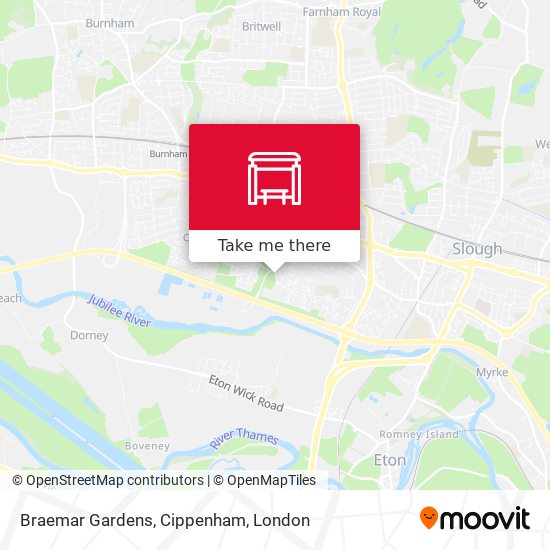 Braemar Gardens, Cippenham map