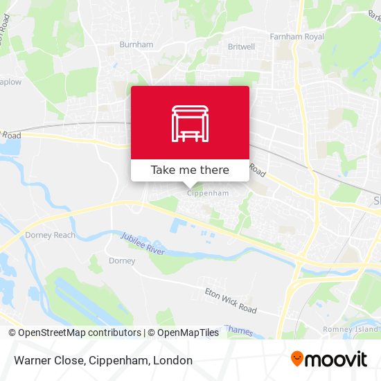 Warner Close, Cippenham map