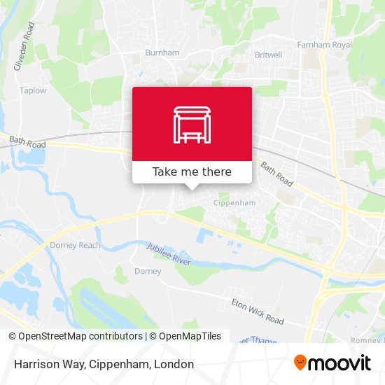 Harrison Way, Cippenham map