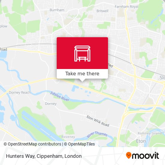 Hunters Way, Cippenham map