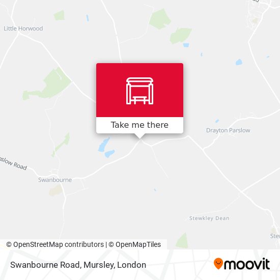 Swanbourne Road, Mursley map