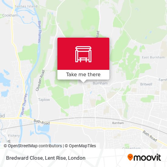 Bredward Close, Lent Rise map