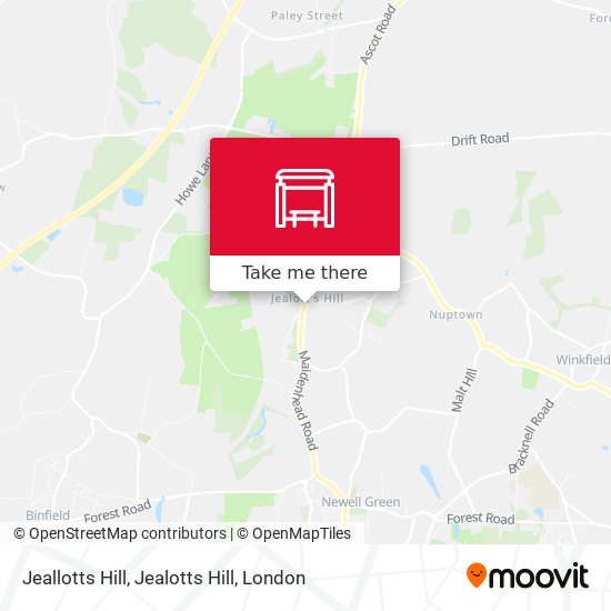 Jeallotts Hill, Jealotts Hill map