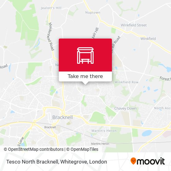 Tesco North Bracknell, Whitegrove map
