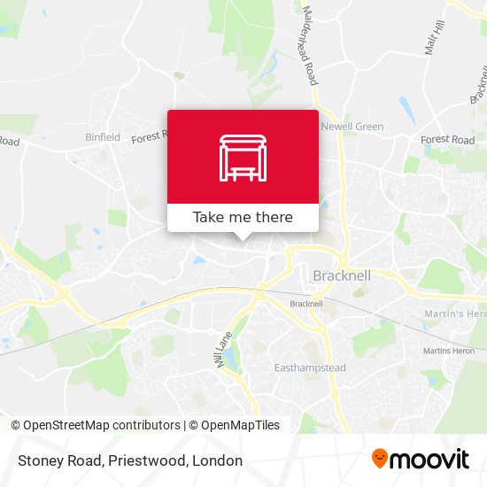 Stoney Road, Priestwood map
