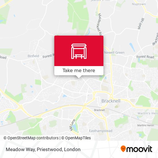Meadow Way, Priestwood map