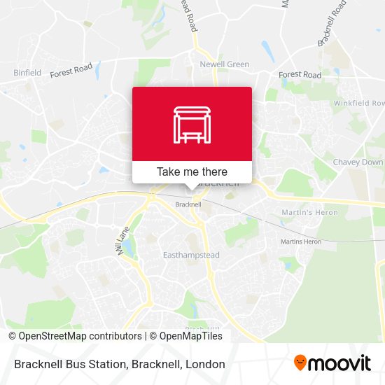 Bracknell Bus Station, Bracknell map