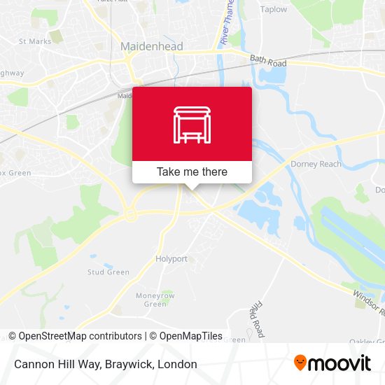 Cannon Hill Way, Braywick map