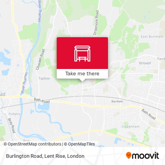 Burlington Road, Lent Rise map