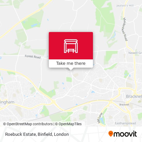 Roebuck Estate, Binfield map