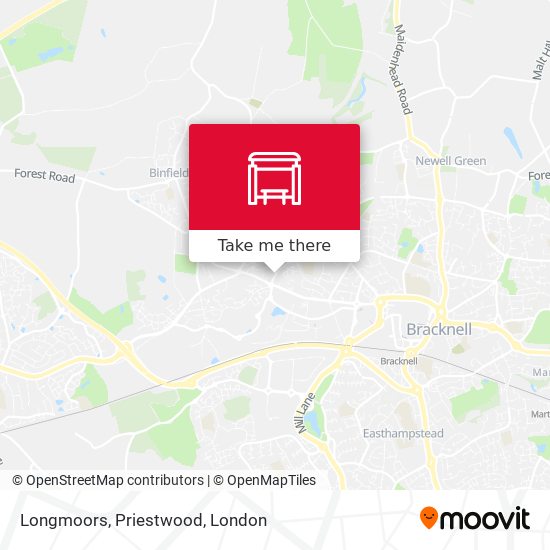 Longmoors, Priestwood map