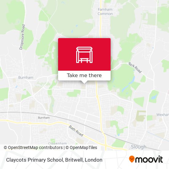 Claycots Primary School, Britwell map