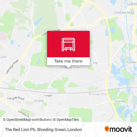 The Red Lion Ph, Shreding Green map