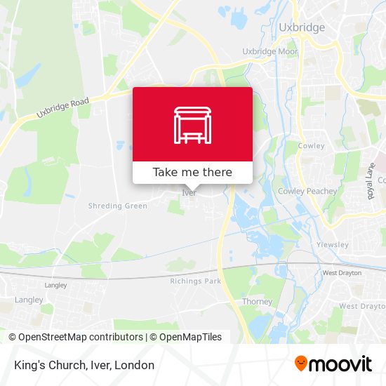 King's Church, Iver map