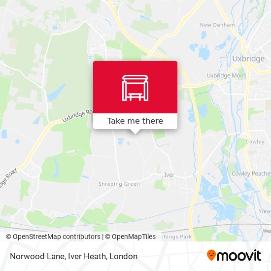 Norwood Lane, Iver Heath map