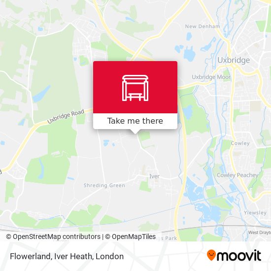Flowerland, Iver Heath map