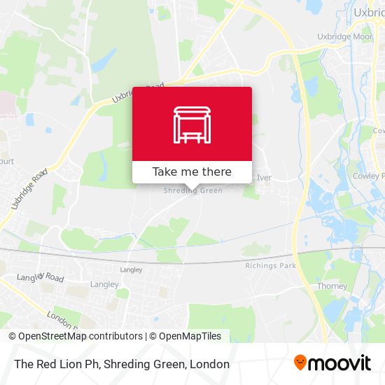 The Red Lion Ph, Shreding Green map
