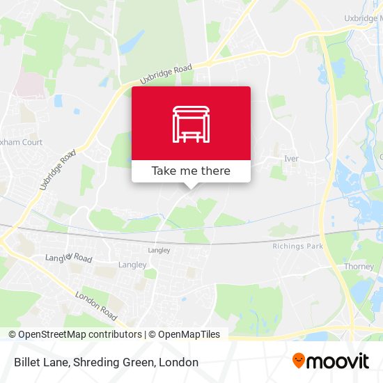 Billet Lane, Shreding Green map