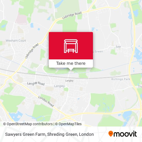 Sawyers Green Farm, Shreding Green map