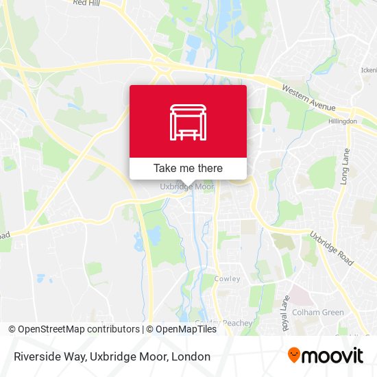 Riverside Way, Uxbridge Moor map