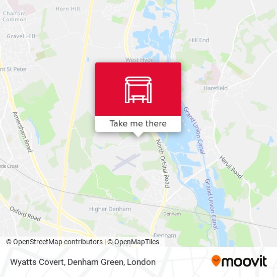 Wyatts Covert, Denham Green map