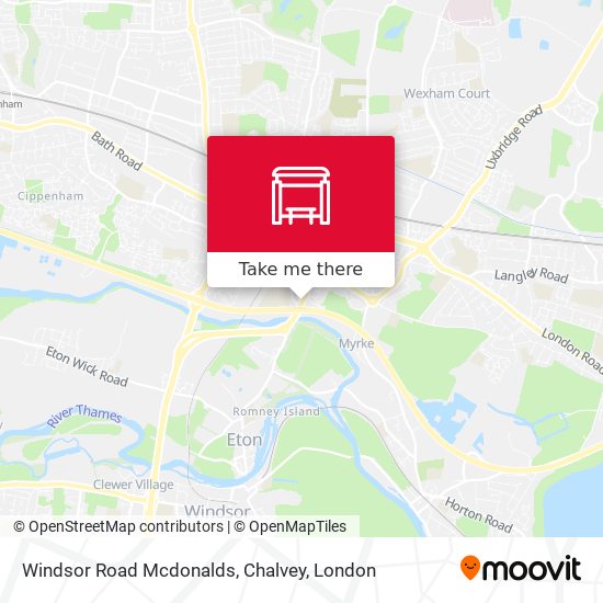 Windsor Road Mcdonalds, Chalvey map