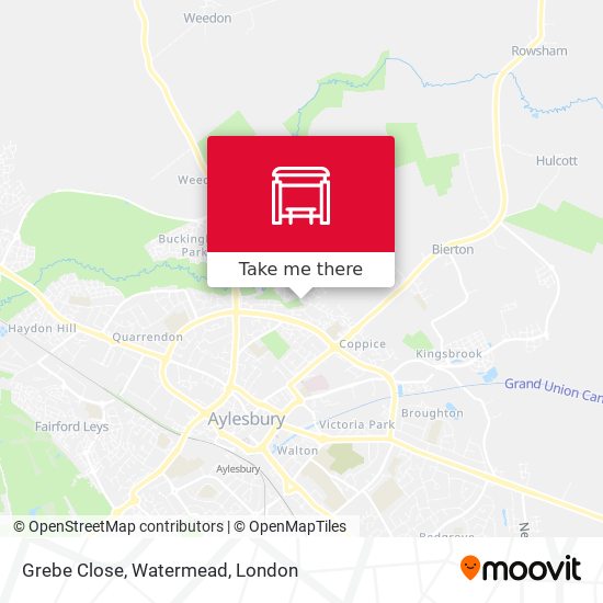 Grebe Close, Watermead map