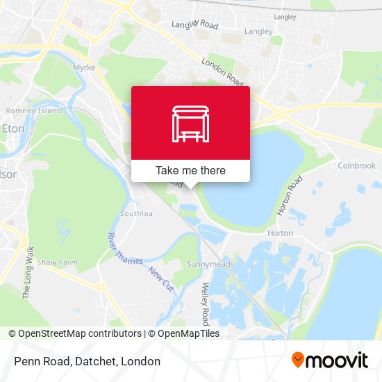 Penn Road, Datchet map