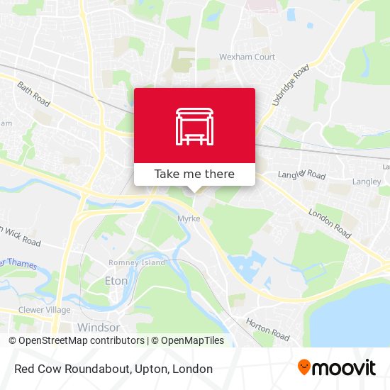 Red Cow Roundabout, Upton map