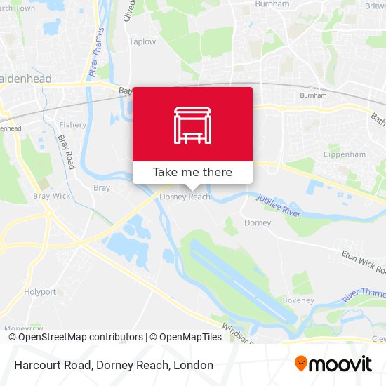 Harcourt Road, Dorney Reach map