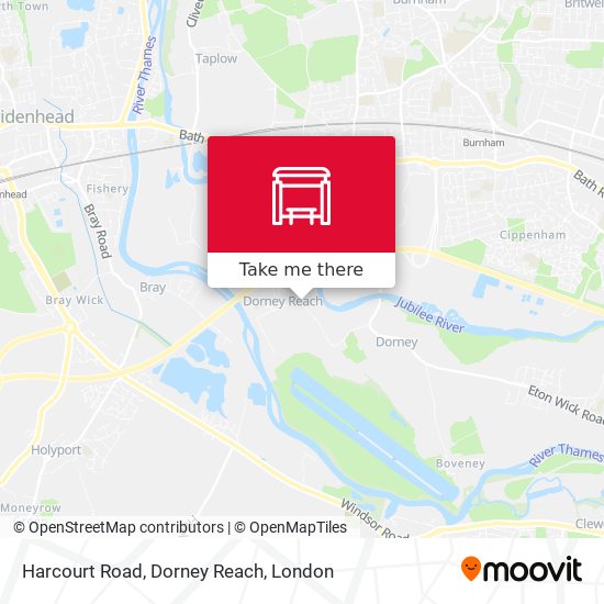 Harcourt Road, Dorney Reach map