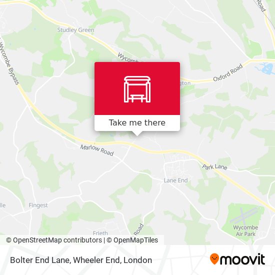 Bolter End Lane, Wheeler End map