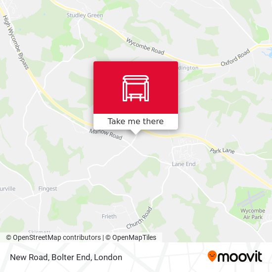 New Road, Bolter End map