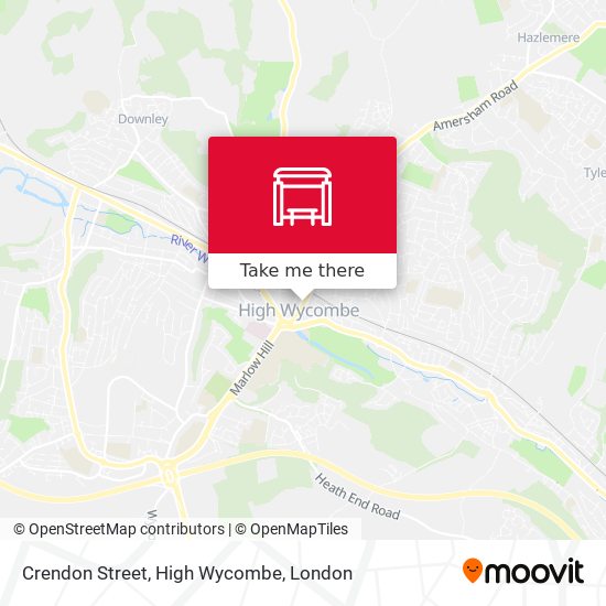 Crendon Street, High Wycombe map