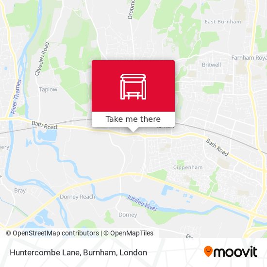 Huntercombe Lane, Burnham map
