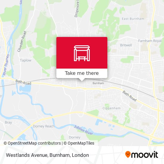 Westlands Avenue, Burnham map