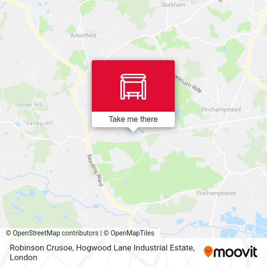 Robinson Crusoe, Hogwood Lane Industrial Estate map