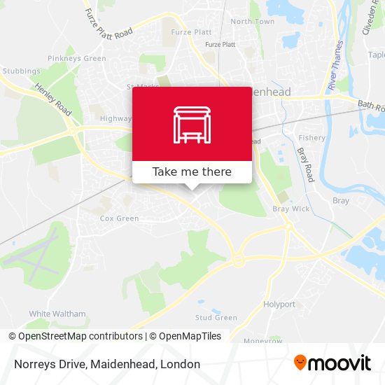 Norreys Drive, Maidenhead map