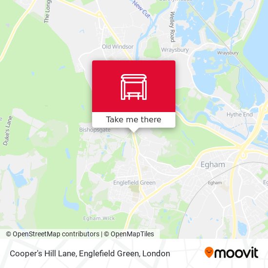 Cooper's Hill Lane, Englefield Green map