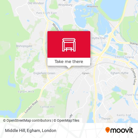 Middle Hill, Egham map