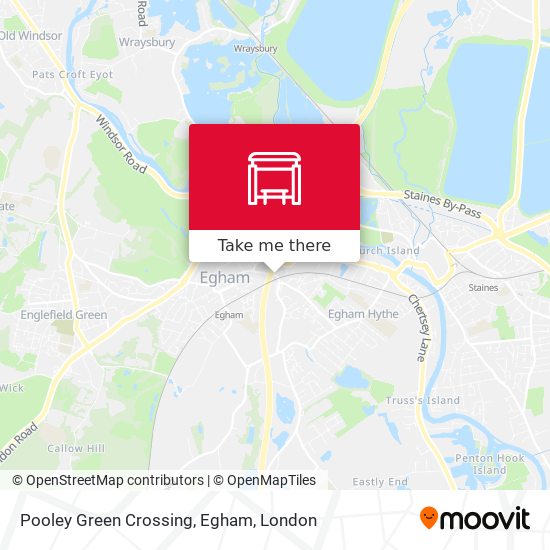 Pooley Green Crossing, Egham map