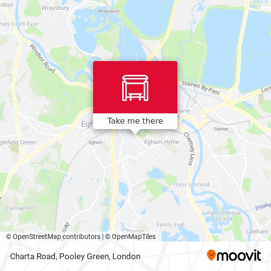 Charta Road, Pooley Green map